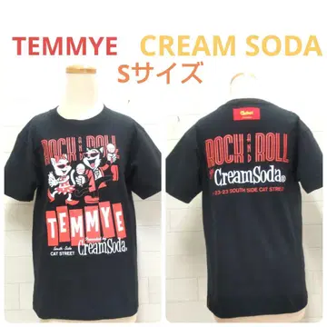 CREAM SODA TEMMYE 반팔 티셔츠 S 사이즈 블랙 PJ85