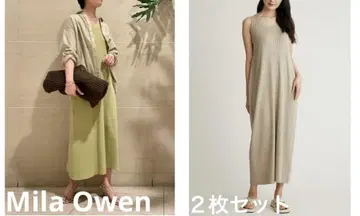 Mila Owen 미라오웬 2wayO.CI 라인 아메슬리 니트 원피스