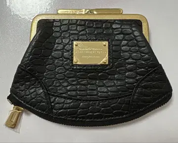 LEATHERJEWELS 블랙 크로커다일풍 코인 케이스