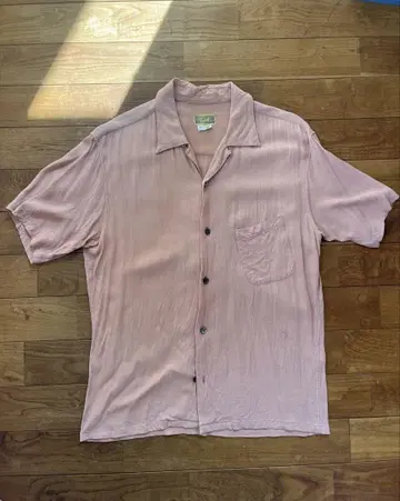 ACV-SH02SS-RY 레이온 슬랜트 포켓 오픈 카라 셔츠