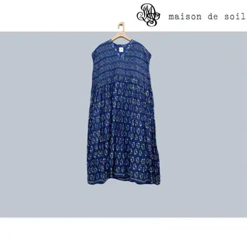 [ maison de soil ] 플라워 블록 프린트 미니 핀턱 드레스