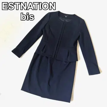 ESTNATION bis 노카라 셋업 스커트 수트 S~M