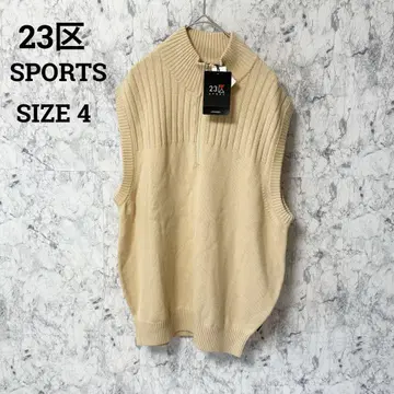 23구 SPORTS 새상품 니트 하프 지퍼 엑스트라 파인 메리노울