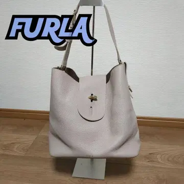 FURLA 훌라 넷 숄더 가죽 핑크 베이지 토트백