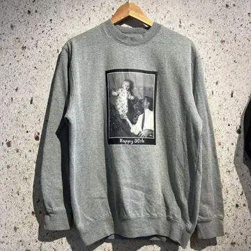 00s UNKNOWN 포토 프린트 크루넥 맨투맨 그레이