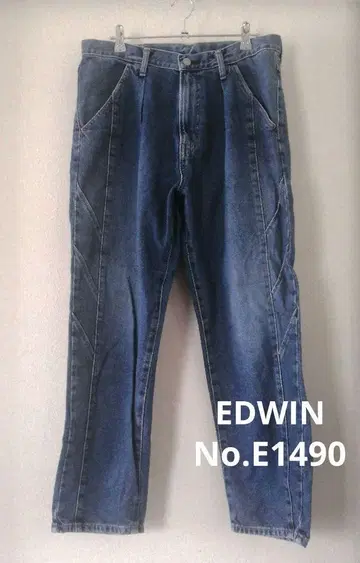 EDWIN/No.E1490 사이드 바 턱 와이드 테이퍼드(Lsize)