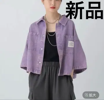 렙심 BIG 데님 숏 5분 소매 셔츠 새상품