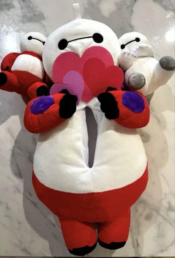 베이맥스 티슈 케이스와 봉제 인형 세트