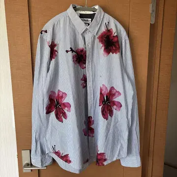 Desigual 스트라이프 꽃무늬 긴팔 셔츠