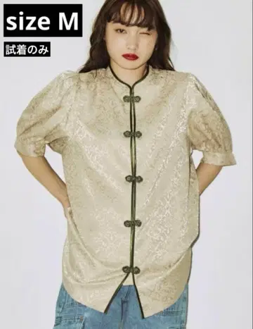 jouetie 볼륨 슬리브 차이나 셔츠 사이즈 M