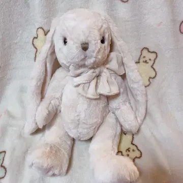 새상품급 토끼 봉제 인형 화이트 리본 포함 MON MEILLEUR AMI