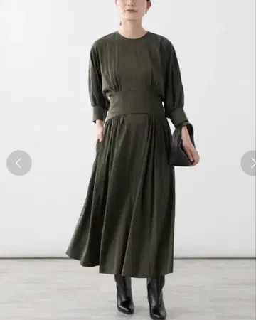 VERMEIL par iena 코르셋 원피스 카키