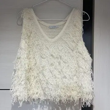 jeanasis 루프 얀 프린지 베스트