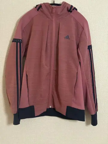 adidas 저지 후드티 후드 부착 핑크