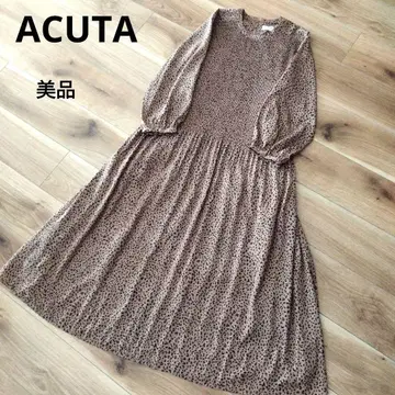 ACUTA 아쿠타 레오파드 무늬 롱 원피스