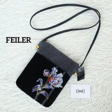 [새 상품] FEILER 페일러 셰닐 직조 꽃무늬 숄더백