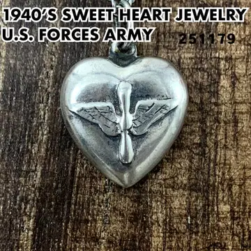 스위트하트 주얼리 US ARMY 실버 빈티지 목걸이 항공군