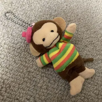 레트로 피크닉 월드 원숭이 봉제 인형 마스코트