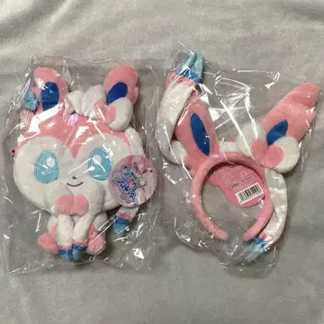 님피아 봉제 인형 숄더백 머리띠 해외 포켓몬 센터 한정