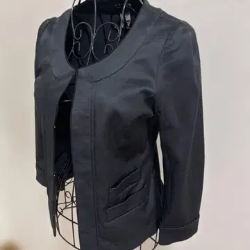 노카라 자켓 블랙