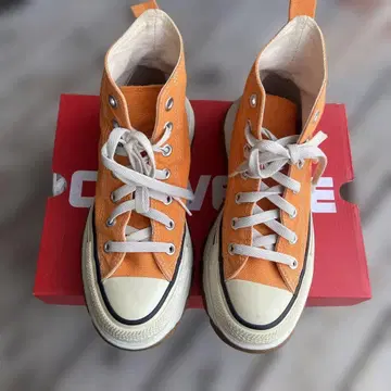 Converse 올스타 오렌지 통굽 하이컷 스니커즈