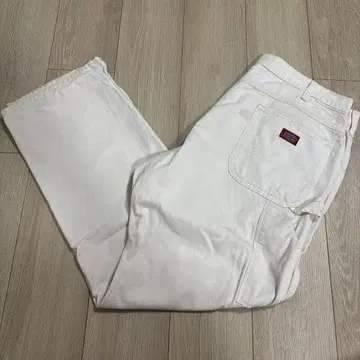 dickies 80년대 USA 제작 아이보리 화이트 페인터 팬츠