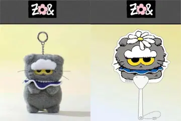 ZO&FRIENDS 팝업 ZOA 봉제 인형 키링 + 미니 부채