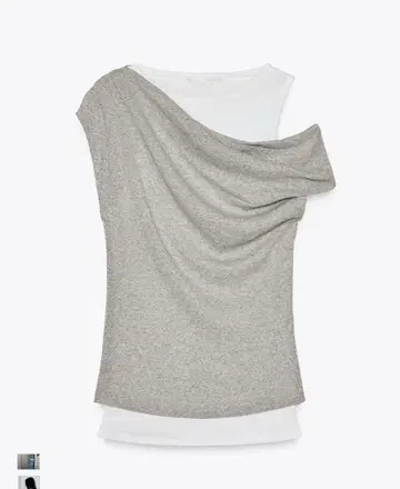 비대칭 더블 T셔츠 ZARA