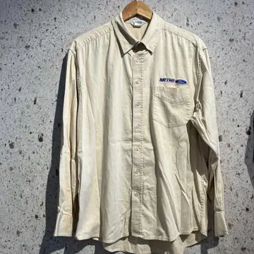 00s METRO FORD 기업 로고 자수 버튼 다운 셔츠 포드
