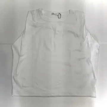 MOUSSY 화이트 슬리브리스 상의