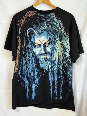 [레어] 90년대 Rob Zombie 양면 프린트 밴딩 티셔츠 빈티지