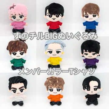 스노치루 BIG 봉제 인형 멤버 컬러 T셔츠