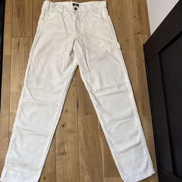 Dickies 화이트 워크 팬츠 W28