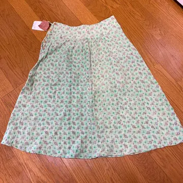 R by 45rpm 꽃무늬 울 스커트