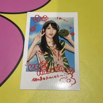 노기자카46 NOGI CAFE 노기 카페 폴라로이드풍 스티커 카키 하루카