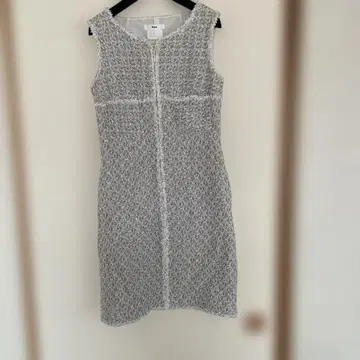 [Rene] 슬리브리스 원피스 팬시 트위드 고급 TISSUE 제