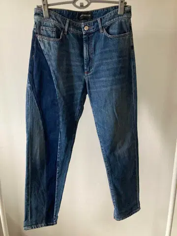 SPORTMAX CODE 데님 블루 패치워크 데님 팬츠