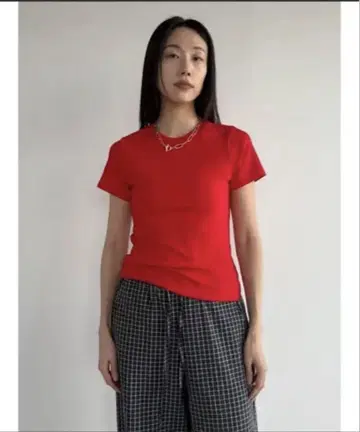 Didot showroom 오리지널 라운드 T (빨간색 S 사이즈)