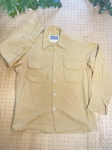 머스타드 60's 70's USA PENDLETON 오픈 카라 셔츠