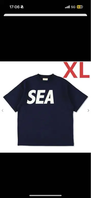 WIND AND SEA SEA S/S Tee XL 사이즈 네이비