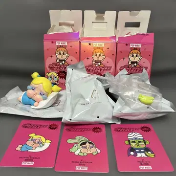 POP MART CRYBABY x 파워퍼프 걸스 3체 세트
