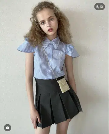 epine pearl 블라우스 blue stripe