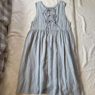 사만사 모스모스 백리본 앞뒤 착용 점프스커트 slowlinen 민트