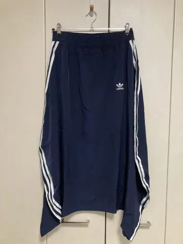 [택 포함 새상품] adidas 3 스트라이프 롱 스커트 네이비