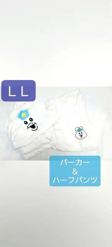 룸웨어 LL 나리키리 반팔 후드티 숏팬츠 세트