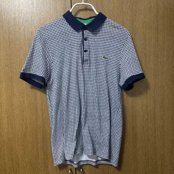 프랑스제 LACOSTE 라코스테 피케 셔츠 깅엄 체크 2 반팔