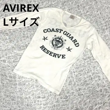 AVIREX U.S.C.G. 긴팔 티셔츠 L 사이즈 양면 프린트