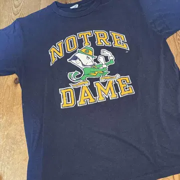 80년대 챔피온 노트르담 T셔츠 네이비 usa제