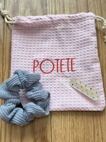 POTETE 포테테 큐빅 클립 와플 스크런치