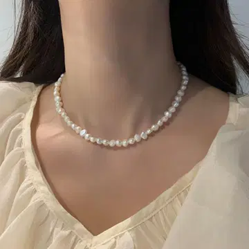 [고품질] 목걸이 담수 펄 여성용 심플 고급스러움 쉘